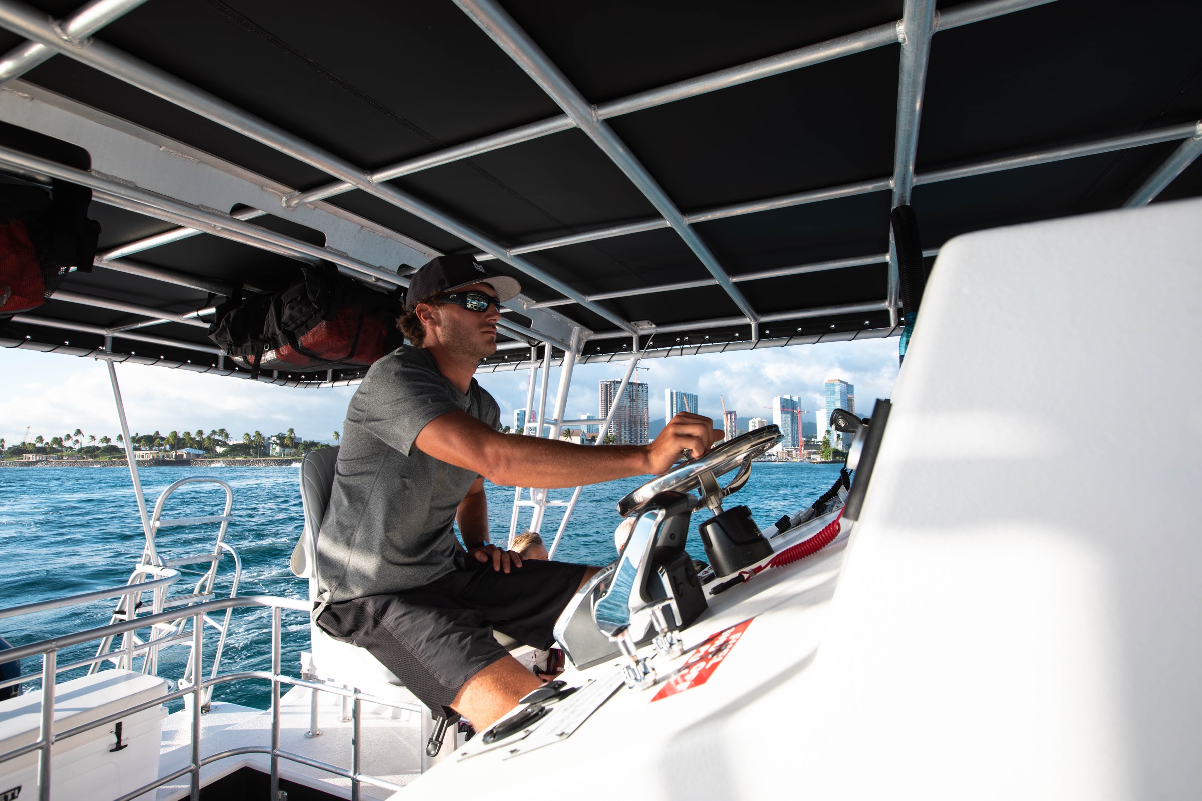 Illuminate captain at the helm