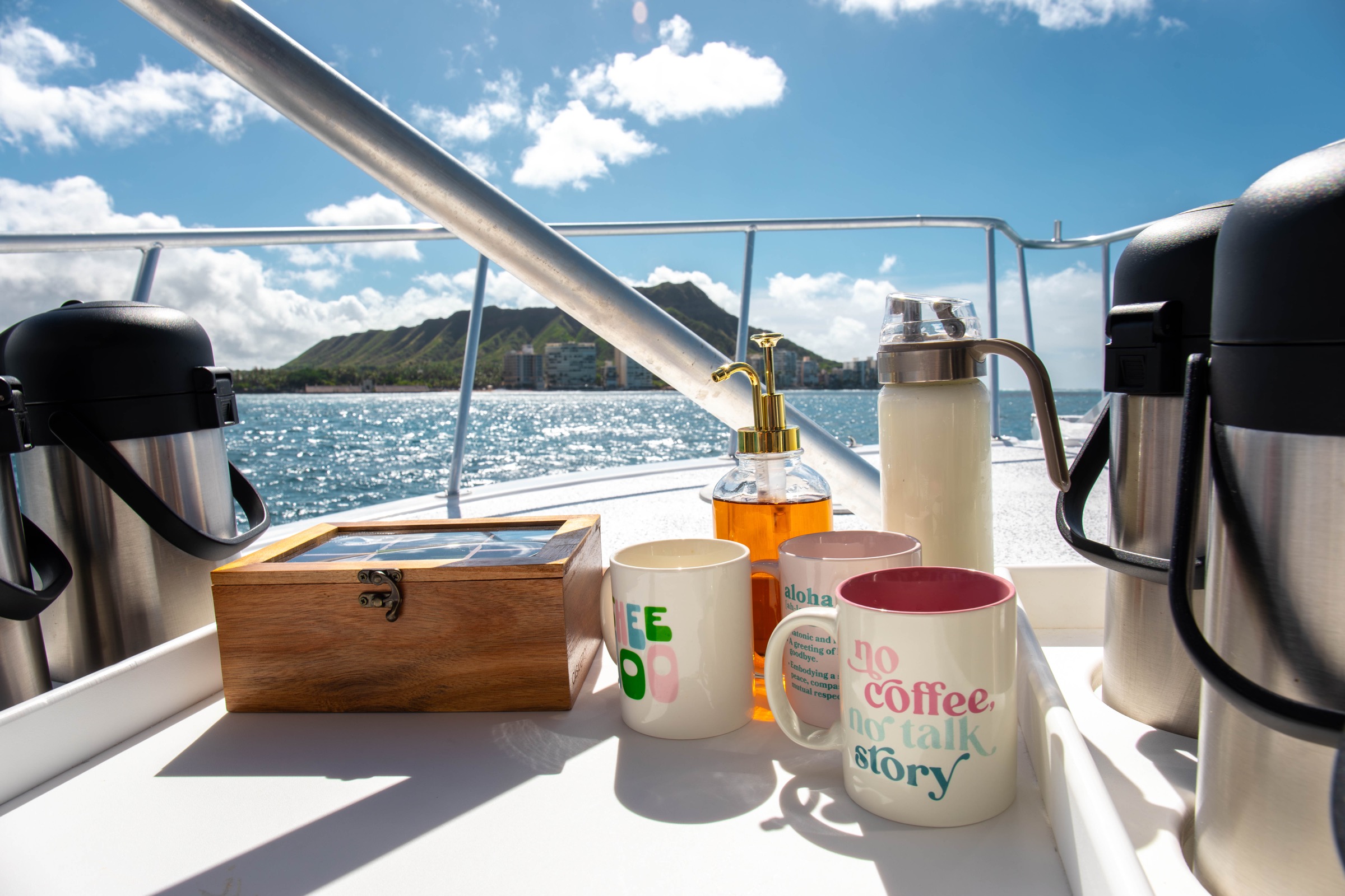 Coffee service aboard Illuminate