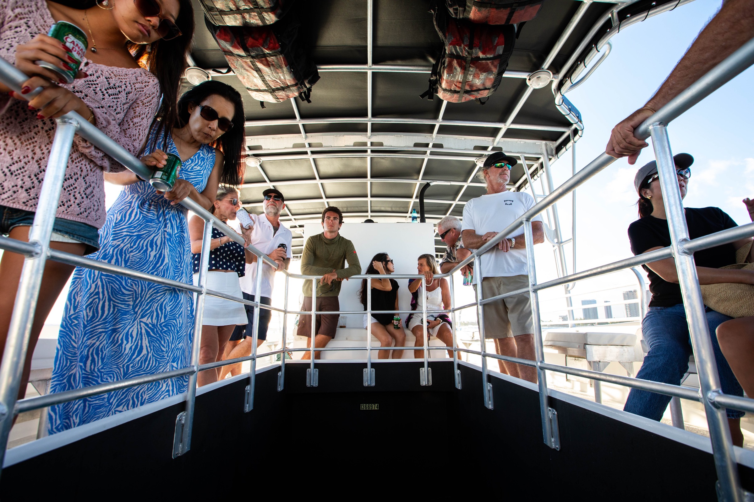 Guests gathered on Illuminate’s forward deck